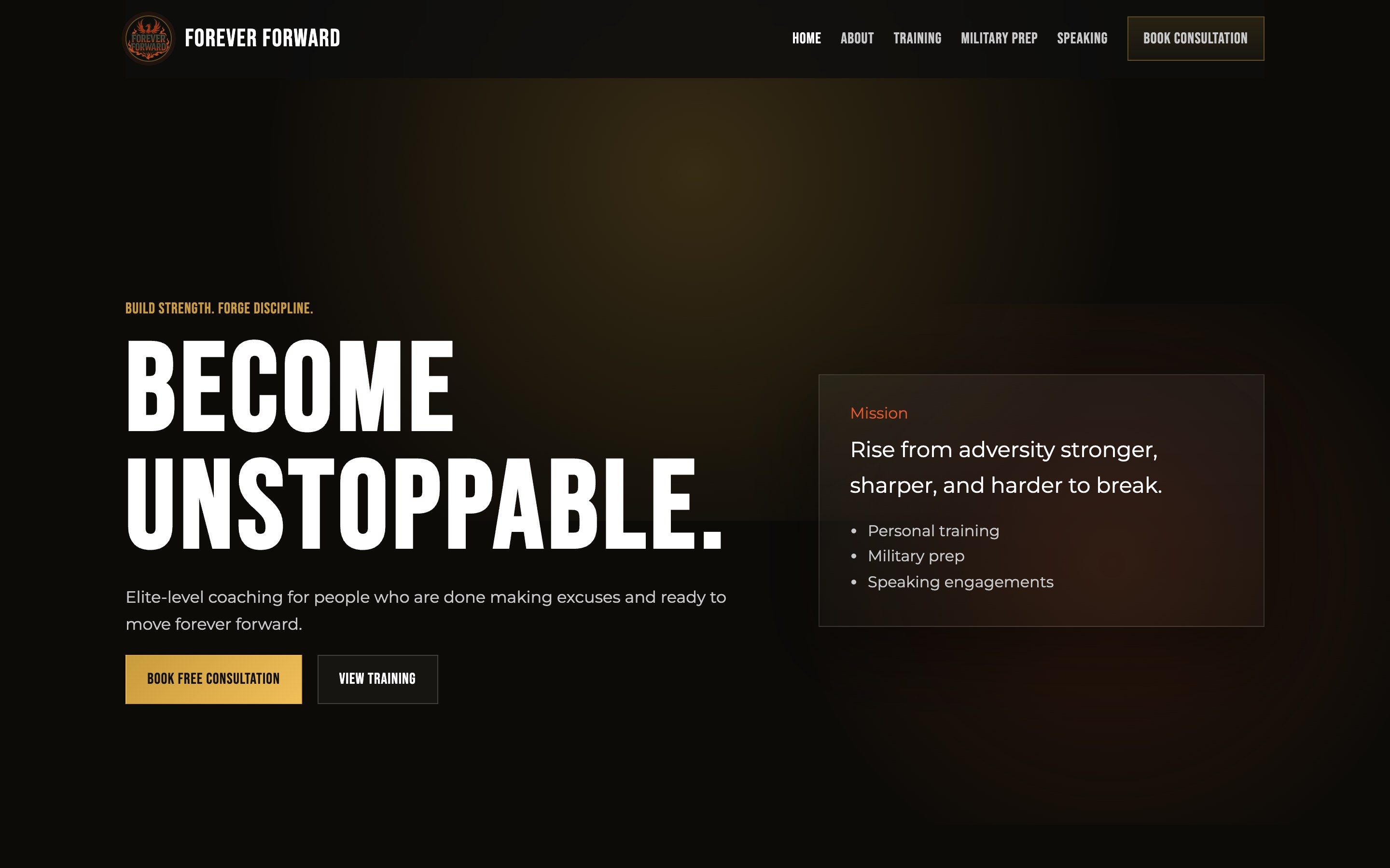 Forever Forward homepage