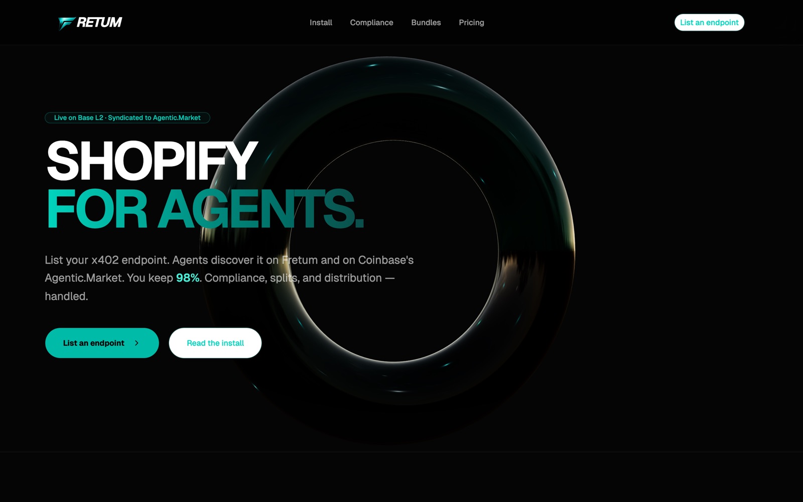 Fretum.AI homepage