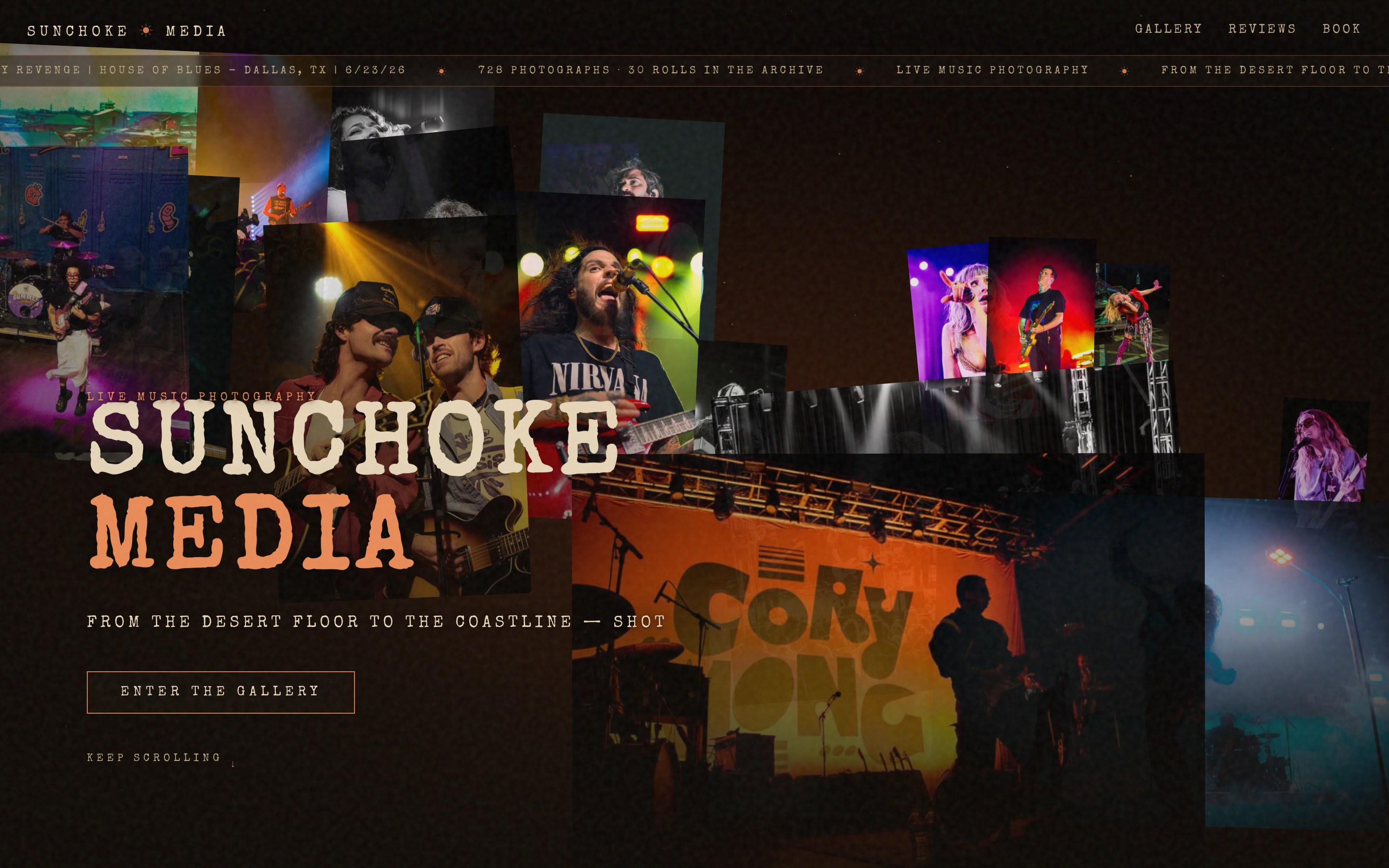 Sunchoke Media homepage
