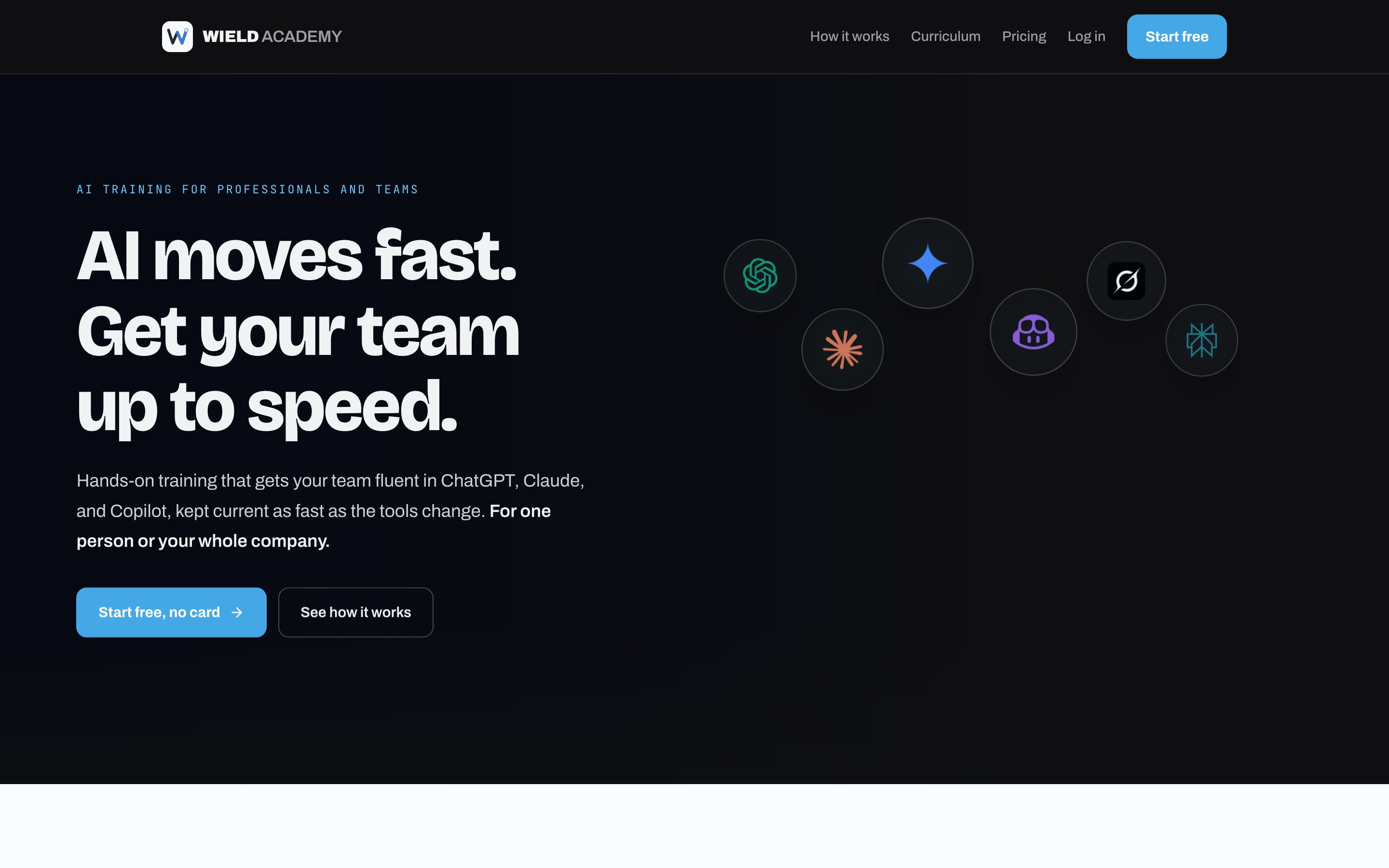 Wield Academy homepage